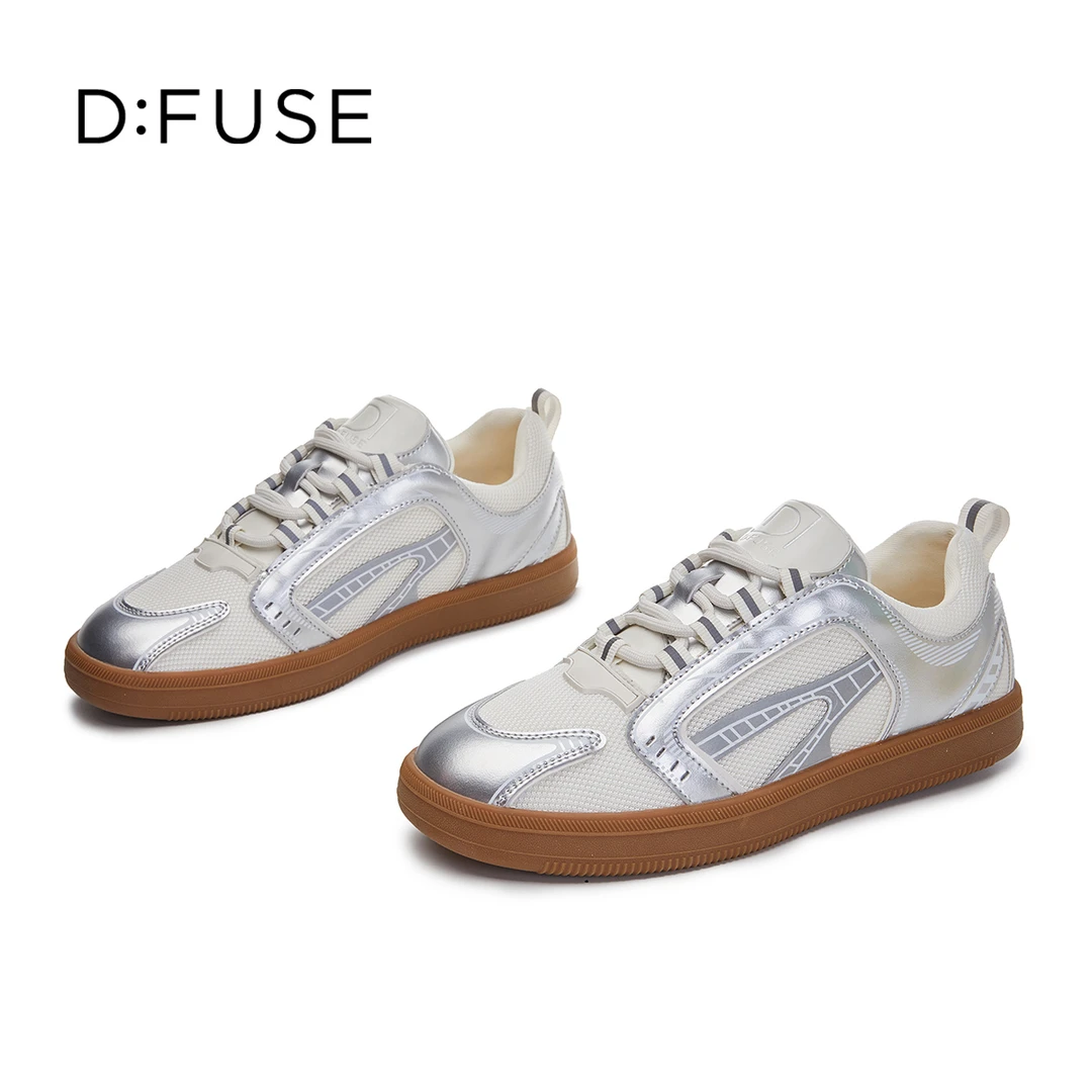 星期六旗下高端品牌迪芙斯新款平底休闲百搭运动小白鞋