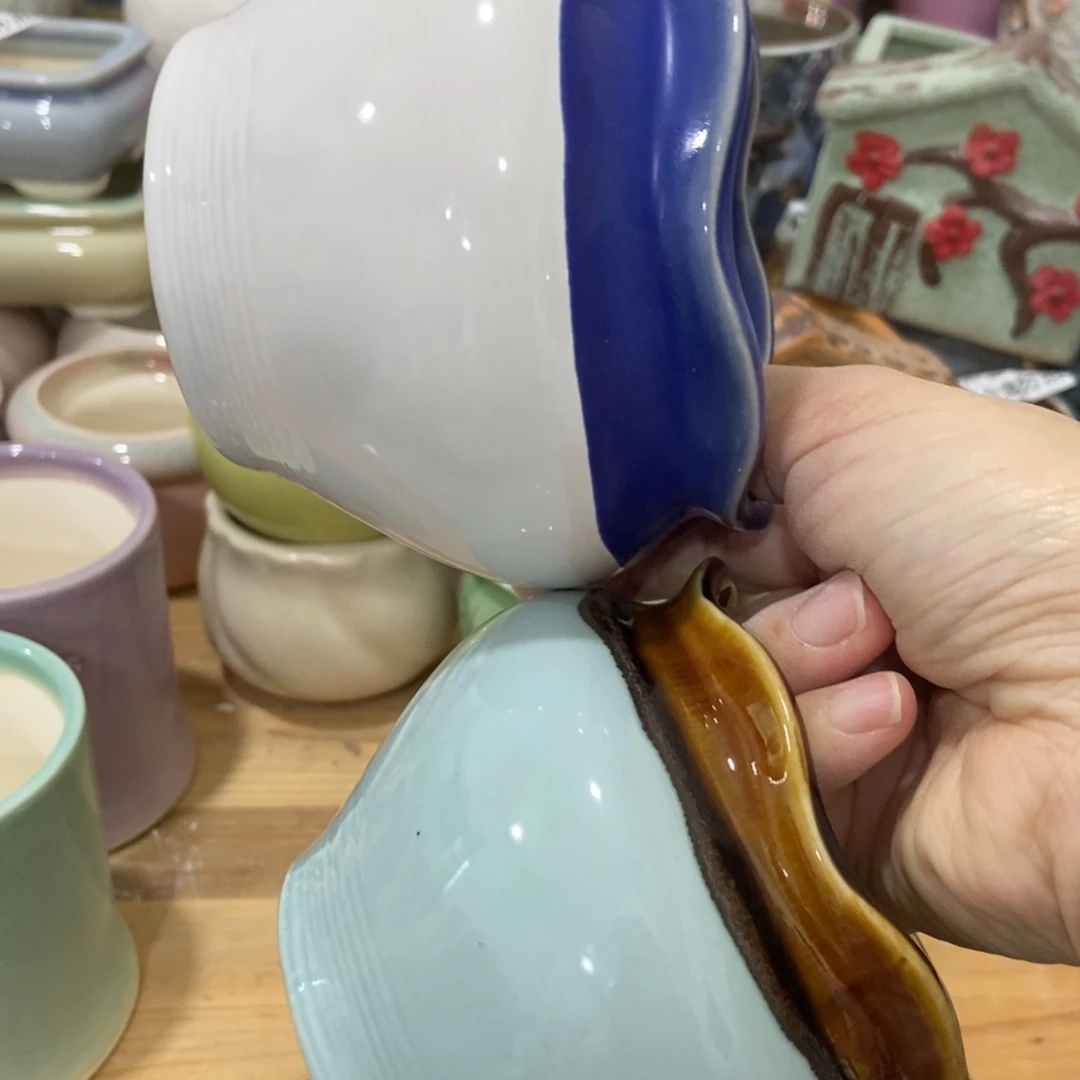 红陶高温陶瓷花盆