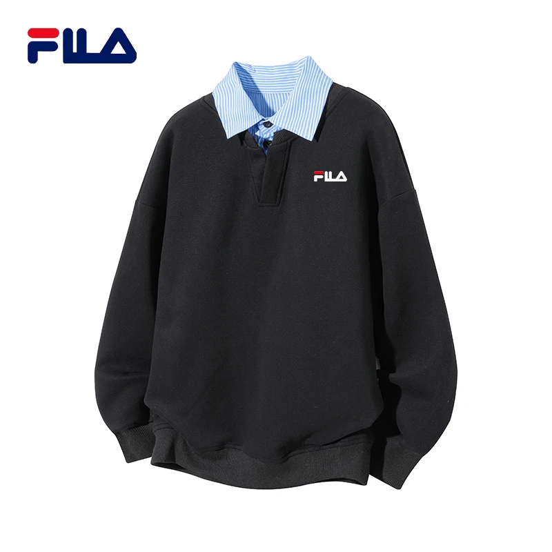 一折专区丨美式设计感拼接翻领宽松卫衣男士2025秋季潮牌休闲上衣