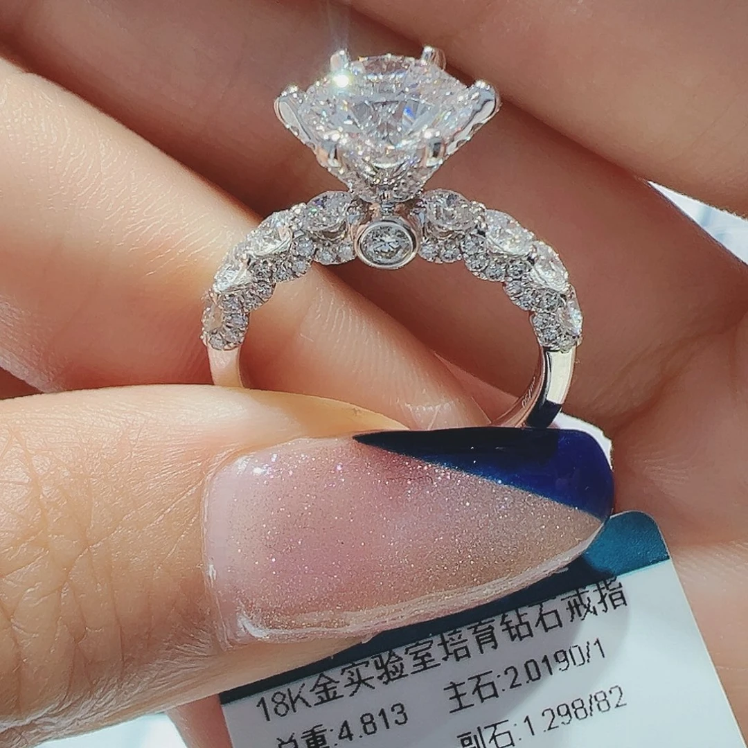 实验室培育钻石18K金镶嵌2.019ct14