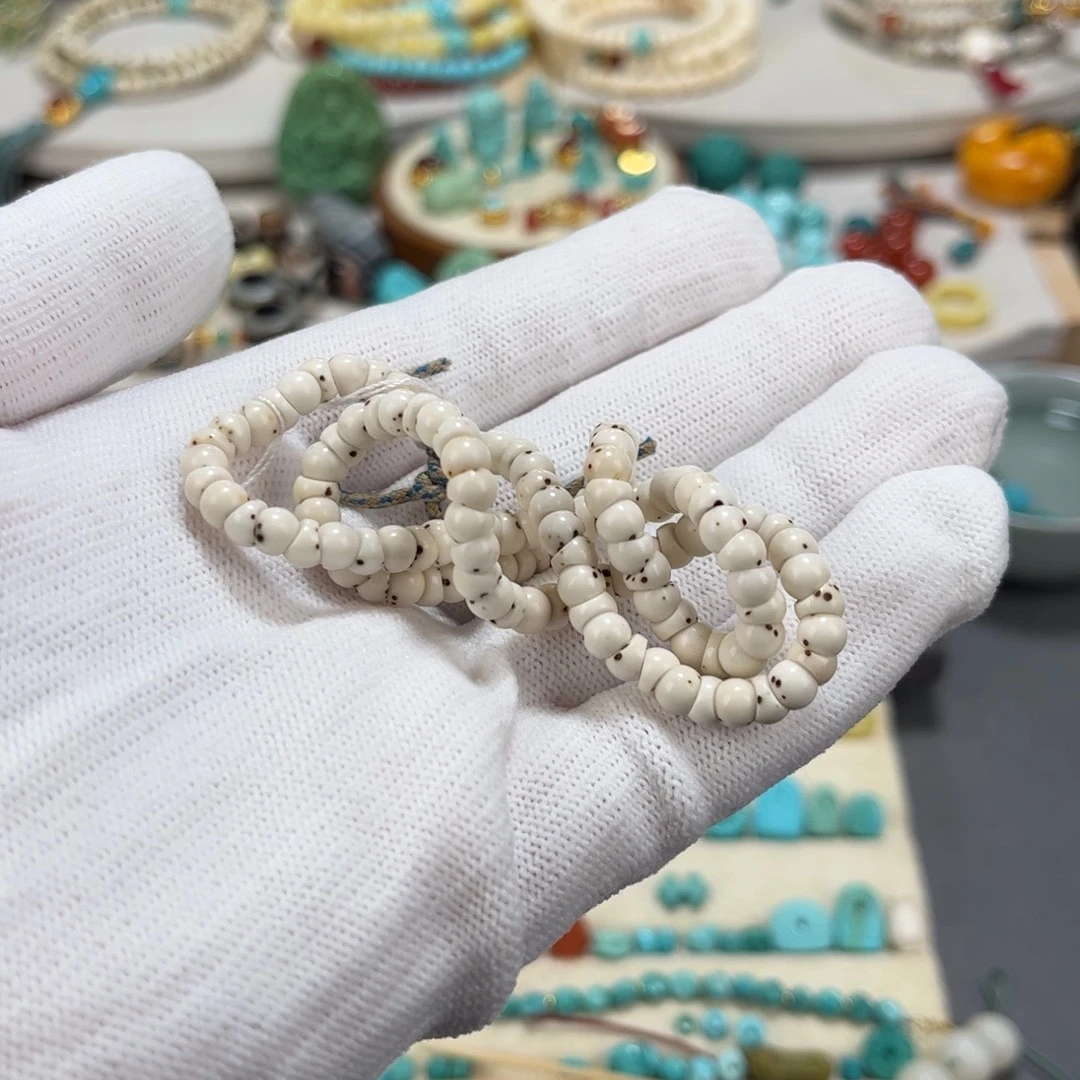星月菩提手串骨瓷白大肠