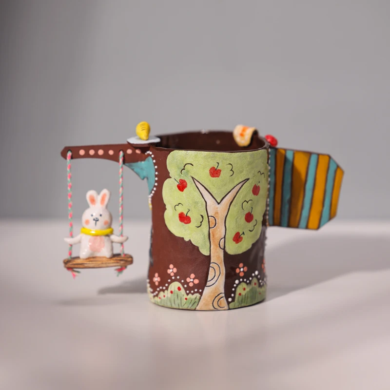 【355】可爱风立体动物卡通水杯马克杯创意