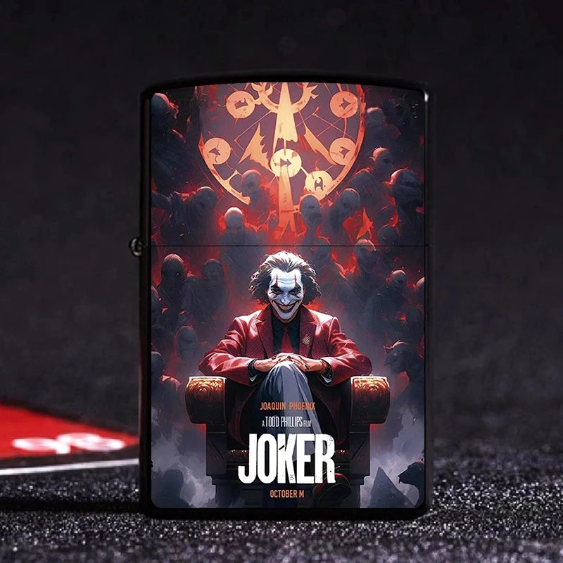 个性小丑煤油打火机网红卡通创意防风防爆火机老式砂轮高档潮流