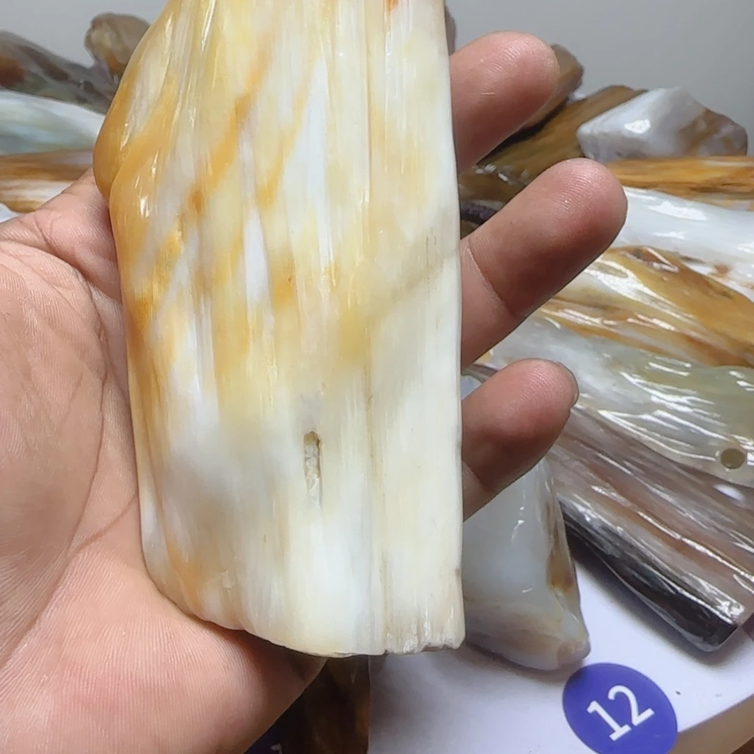 硅化玉未镶嵌手把