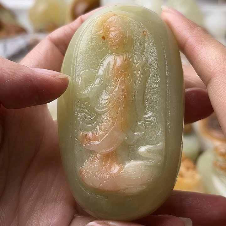 石材古青石不退换观音