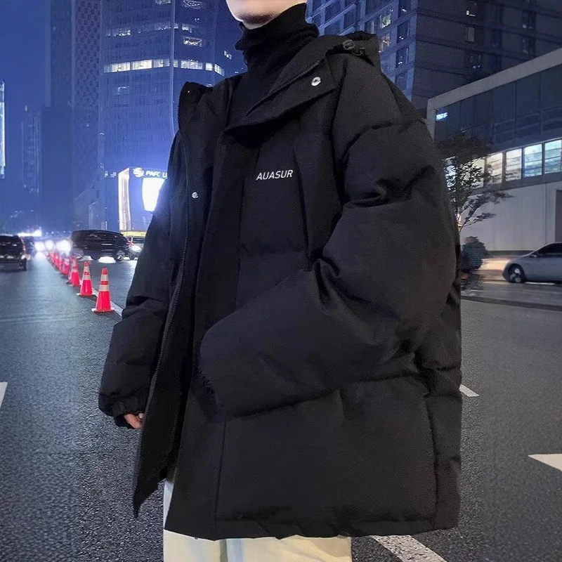 冬季男士棉衣加厚保暖宽松连帽棉服港风潮流学生棉袄外套男款