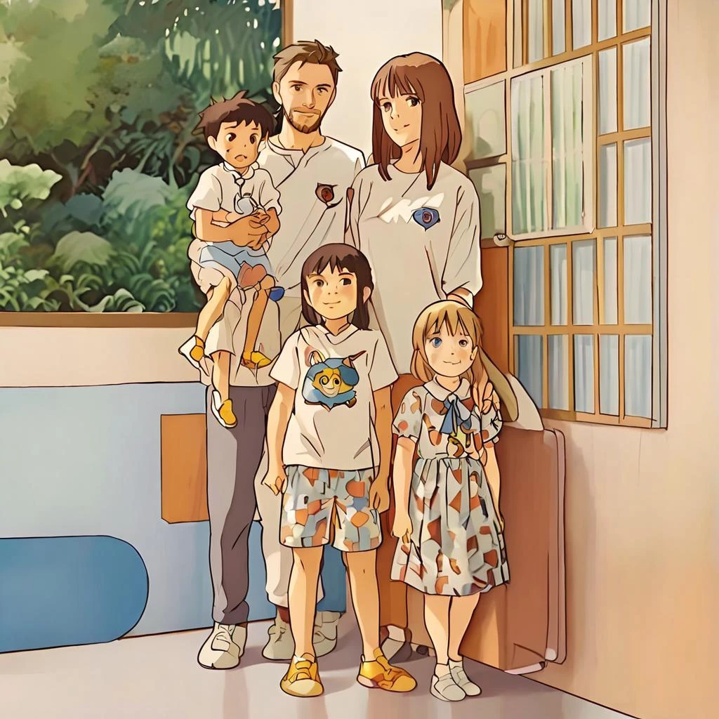 宝宝T恤套装短袖短裤套装五分裤亲子装针织夏季薄款儿童哈伦裤