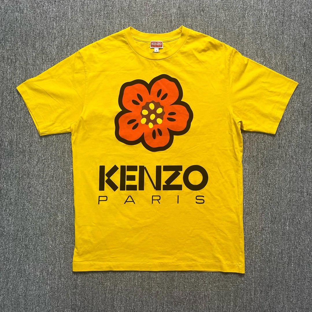 99新 KENZO/肯佐 Kenzo 雏菊亮黄色短袖/OS S码/存放/11699