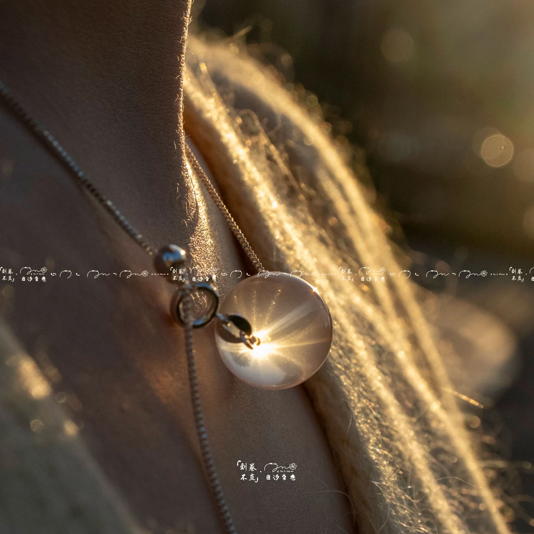 【六芒星】透体粉水晶六芒星S925银水晶项链