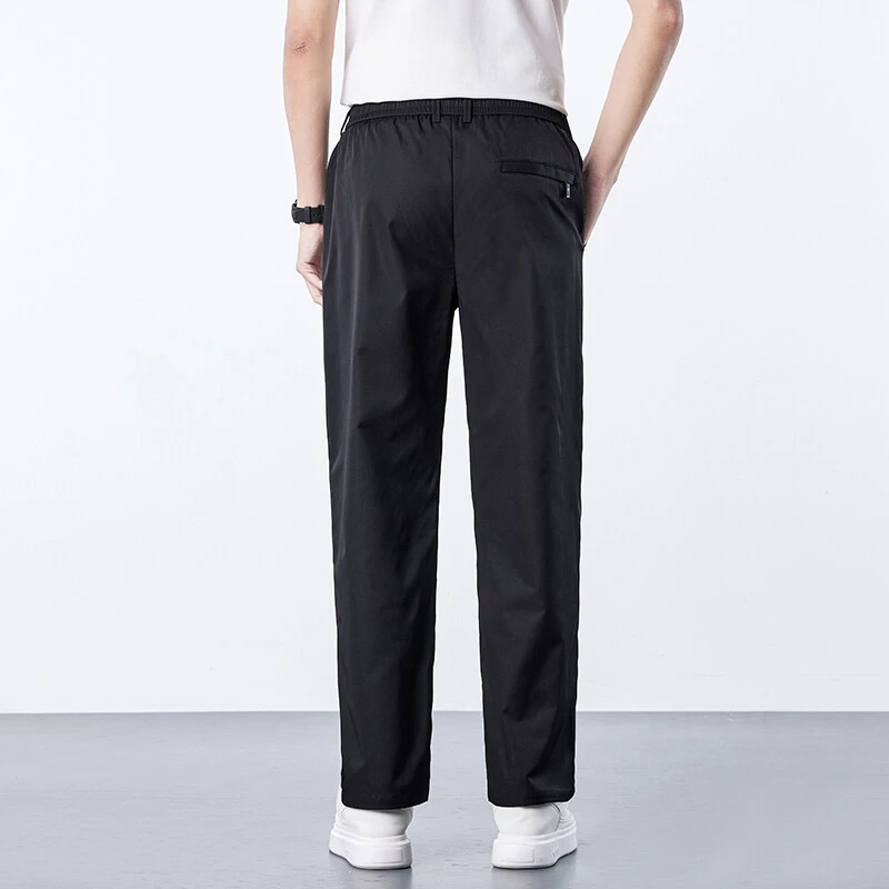 稻草人男款裤子冰丝裤透气时尚百搭弹力哈伦高级工装舒适潮流长