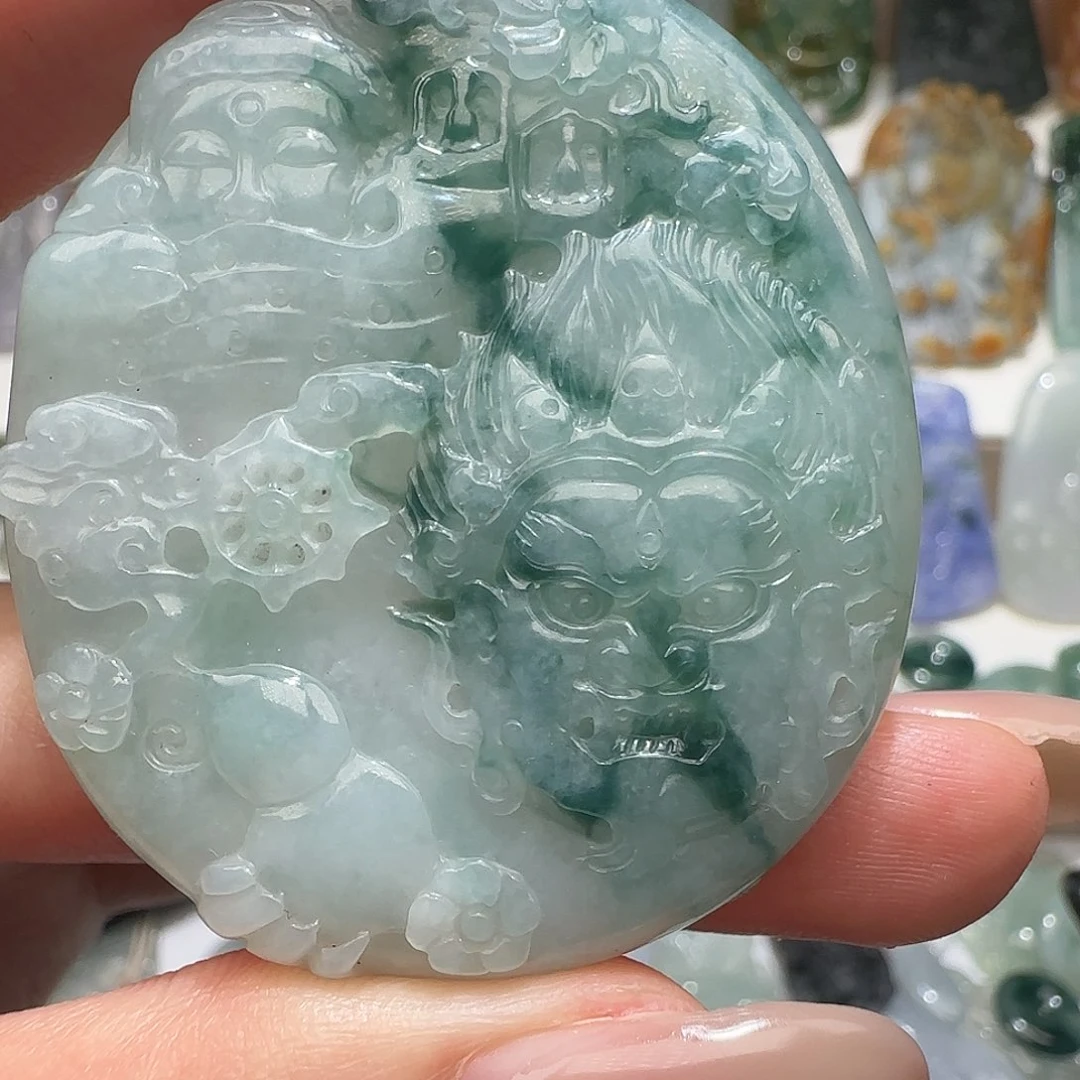 翡翠未镶嵌颈饰天然缅甸翡翠一念之间