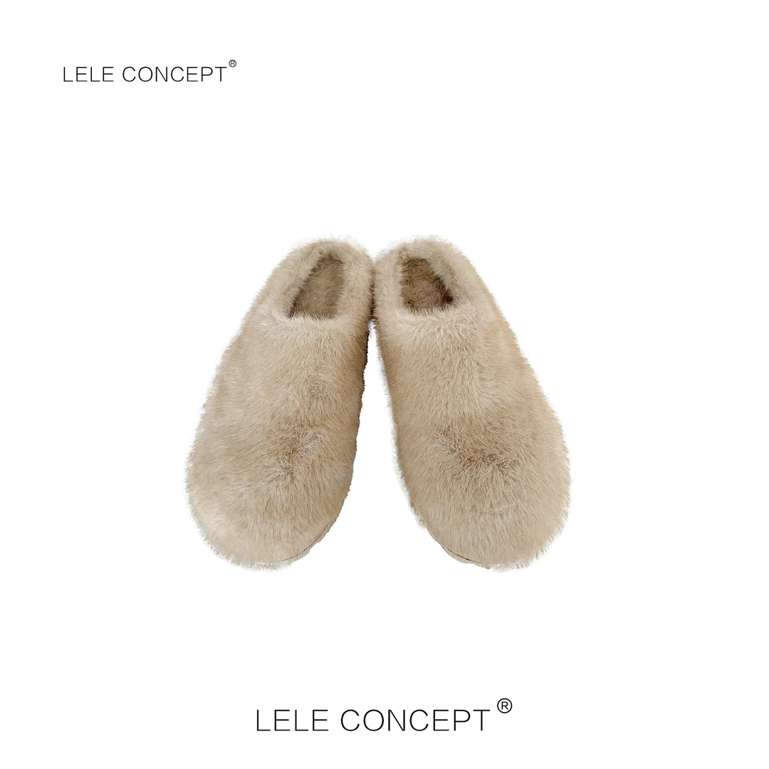 LELE CONCEPT丨【美超】时装舒适软糯百搭款毛毛拖X0253