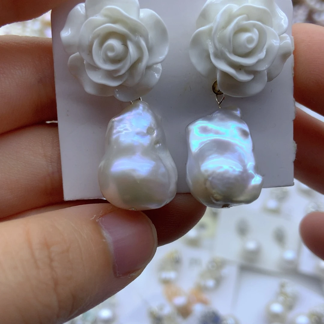 淡水珍珠未镶嵌耳饰