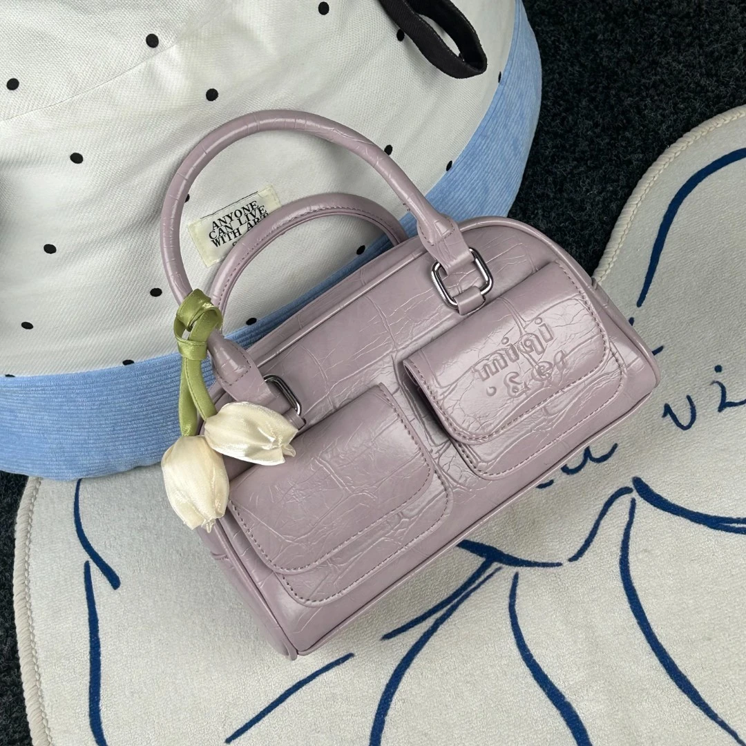 一张同学【长约24宽9高15单位厘米】时尚手提单肩斜挎包C6102紫