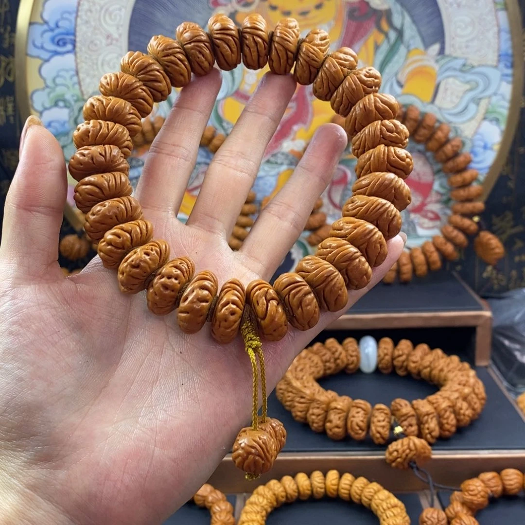 桃核手串龙纹桃核大肠