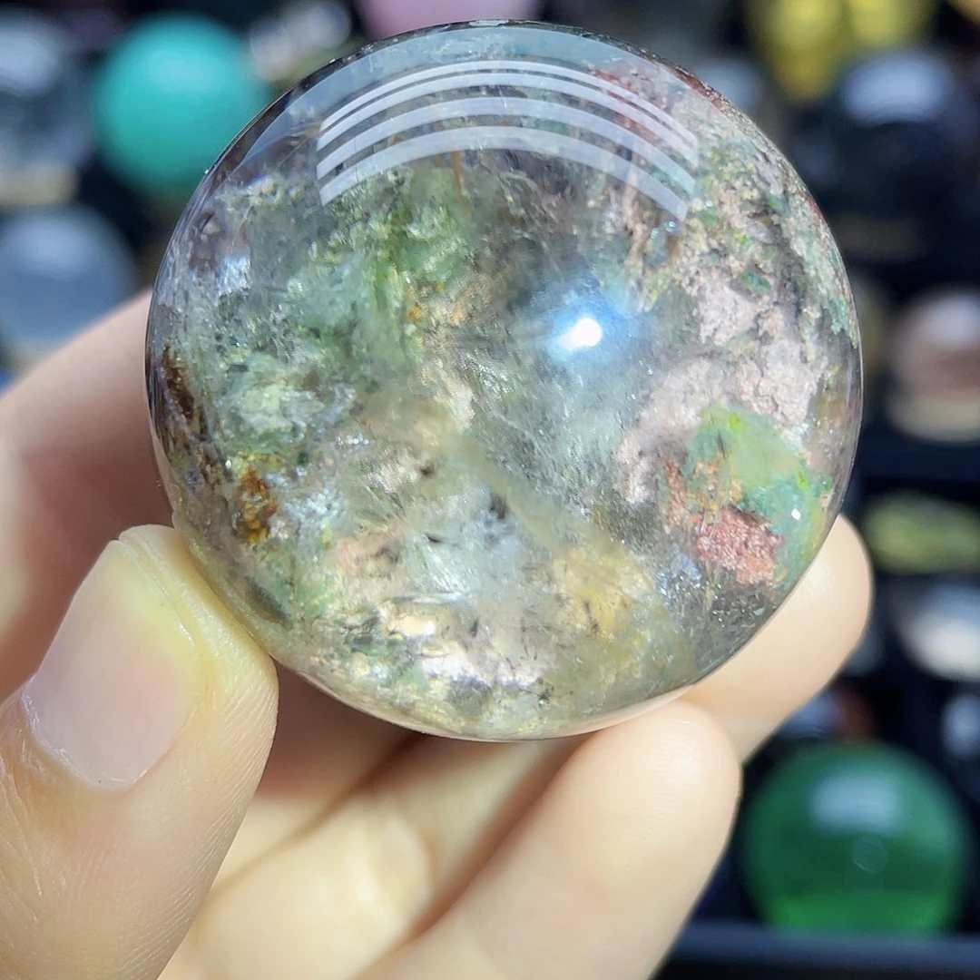 水晶珠宝半成品未镶嵌天然幽灵39.5mm