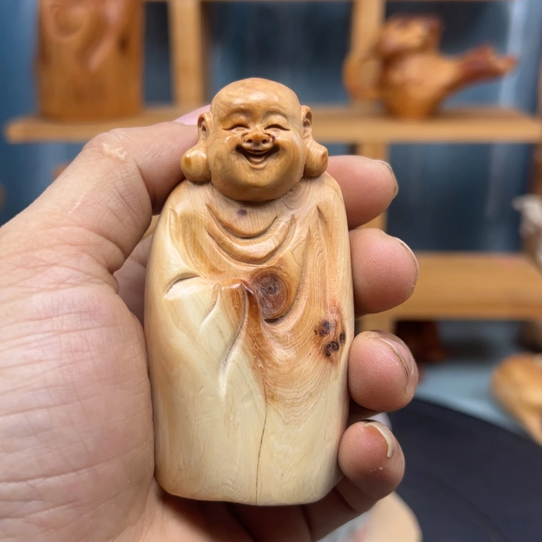 木波***奶崖柏木摆件手把件