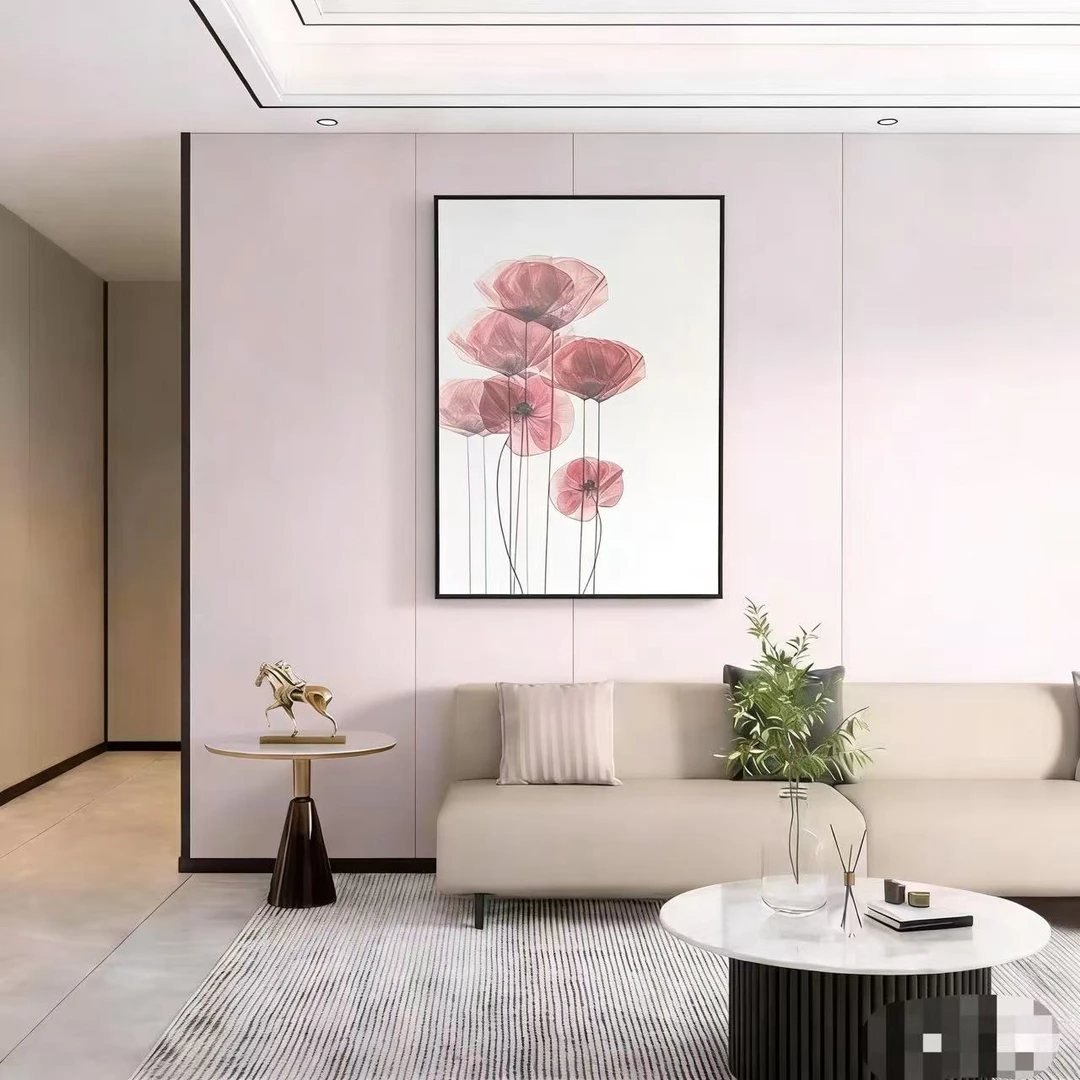 抽象花卉高级复古法式装饰画法式客厅落地画沙发背景墙挂画80120