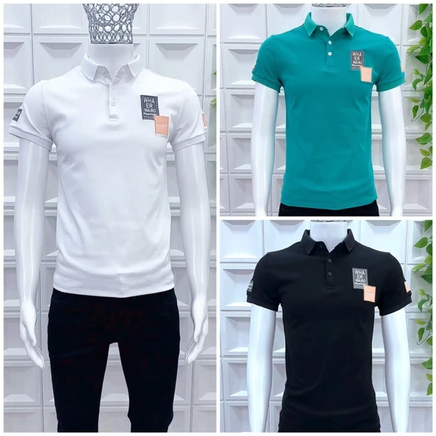 潮流时尚夏季新款男士修身翻领短袖T恤休闲百搭男生短袖