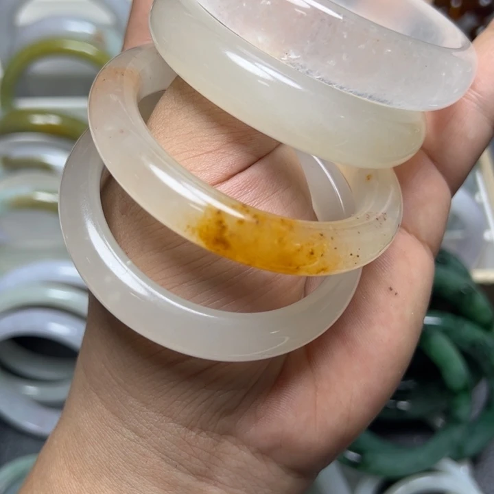 定制石英质玉22K金镶嵌52-60水沫玉