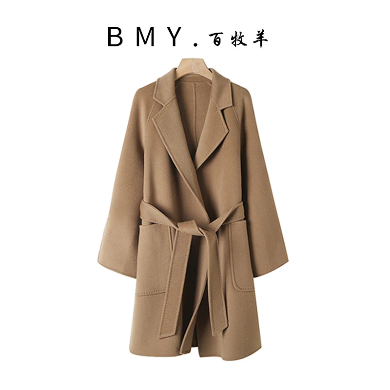 BMY百牧羊~经典浴袍-短Labbro西藏 baby山羊绒大衣羊毛外套中长款