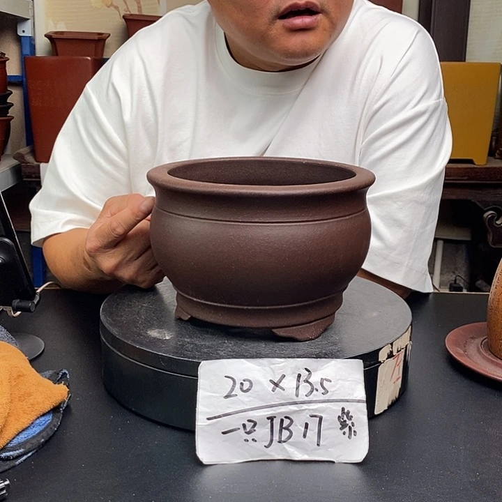 紫砂花盆货号一只JB17