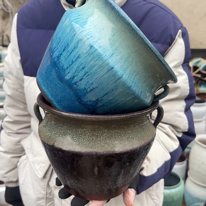 紫砂茶碗孤品两个口径20*15