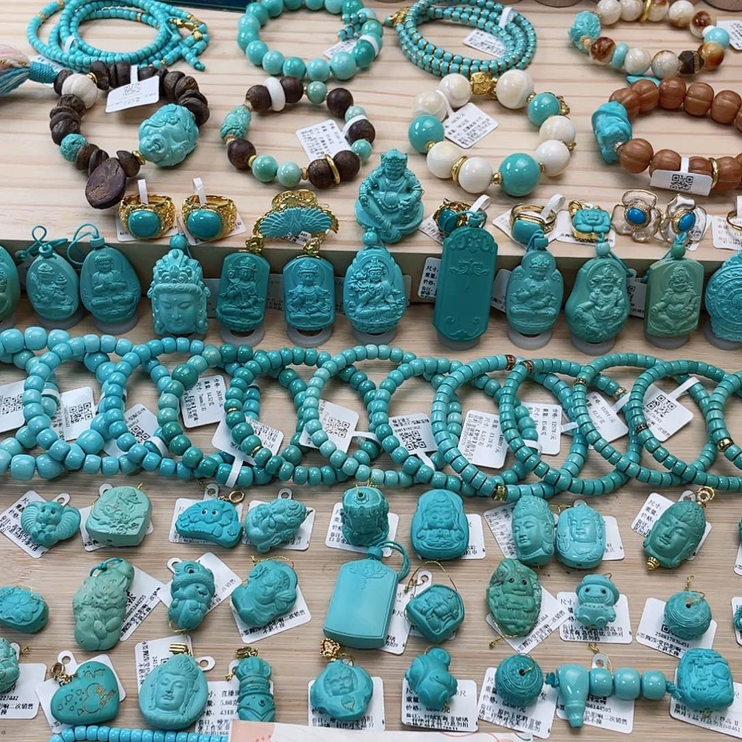 未镶嵌绿松石珠宝半成品