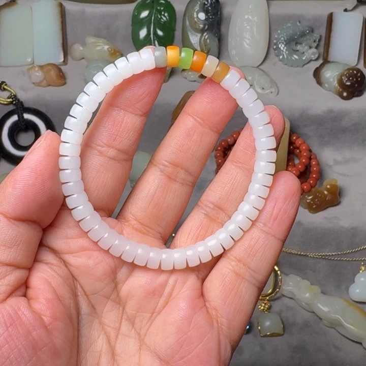 和田玉未镶嵌手链