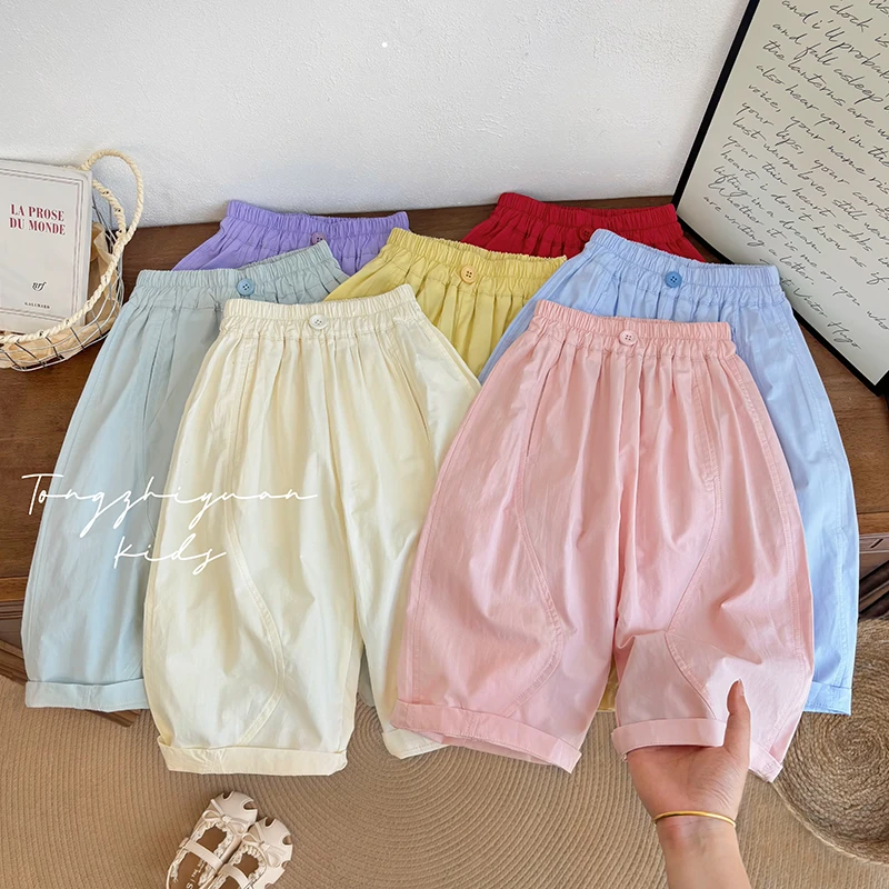 女童夏季多巴胺时尚七分休闲裤女宝宝休闲款洋气品质童装欧若风潮