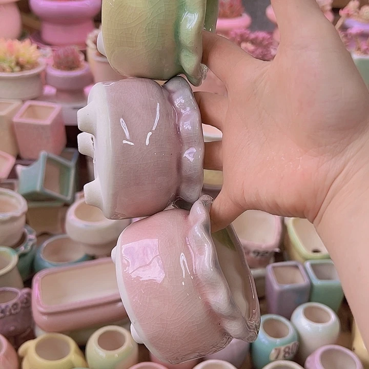 陶瓷花盆当场满12包邮