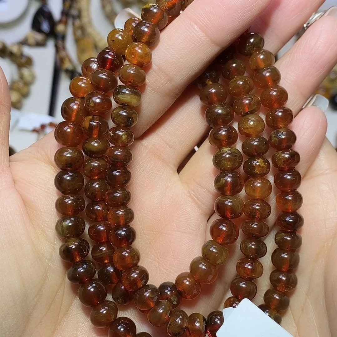 琥珀未镶嵌裸石橘蜜7+福利