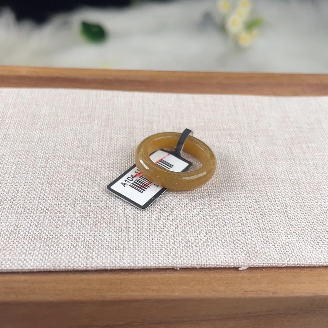 和田玉未镶嵌戒指U5糖窄轮胎16.6mm