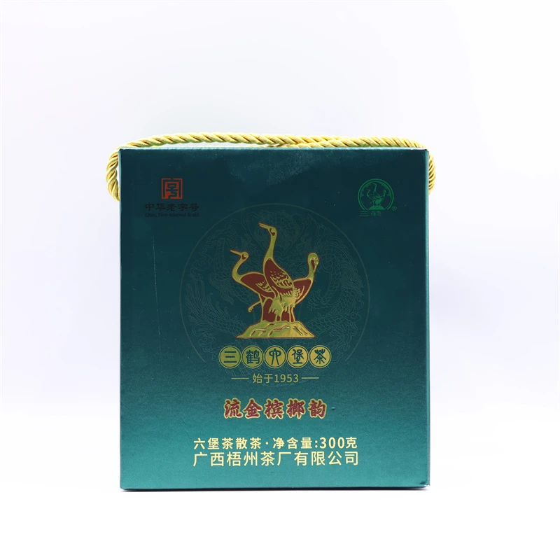 三鹤六堡流金槟L(朗）韵茶300g/盒