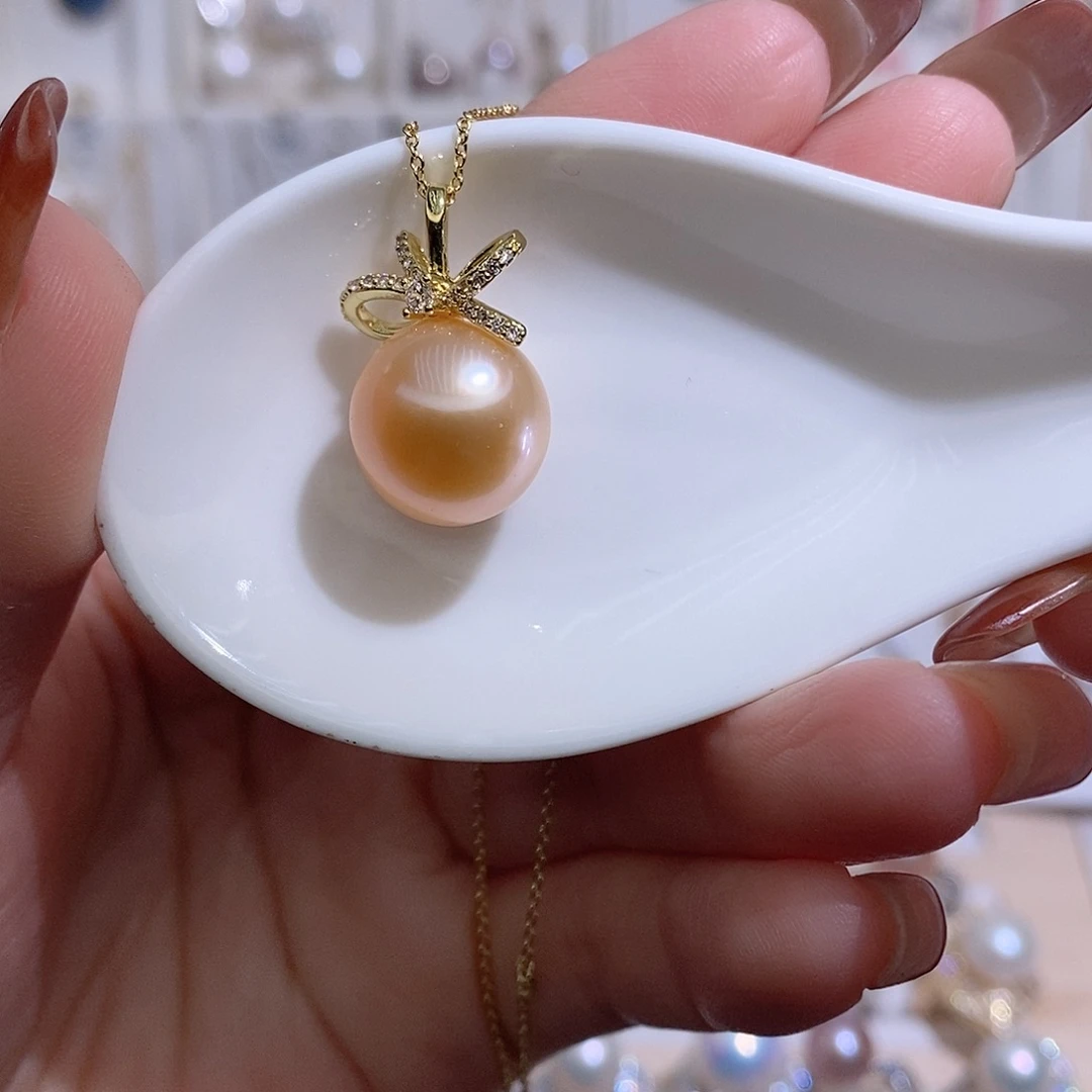 吊坠(赠链)淡水珍珠未镶嵌w14不圆