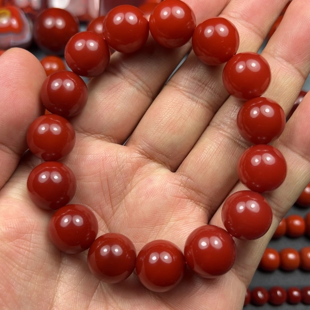 南红玛瑙未镶嵌珠宝奇石尺寸14正锦红