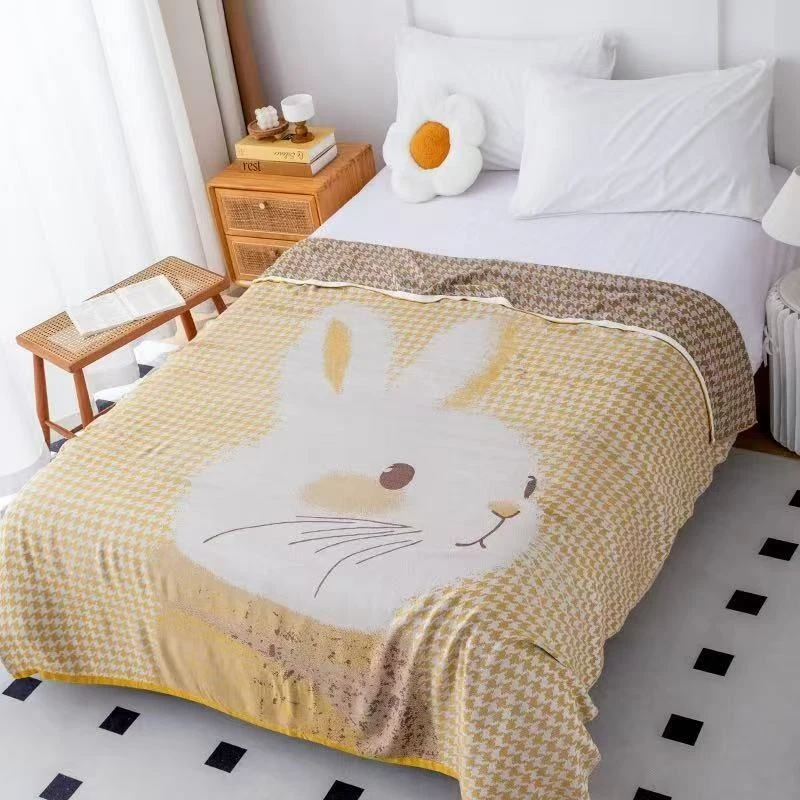 竹纤维毛巾被盖毯纱布冷感毯子夏季凉快单人午睡休闲毯超柔软LQ