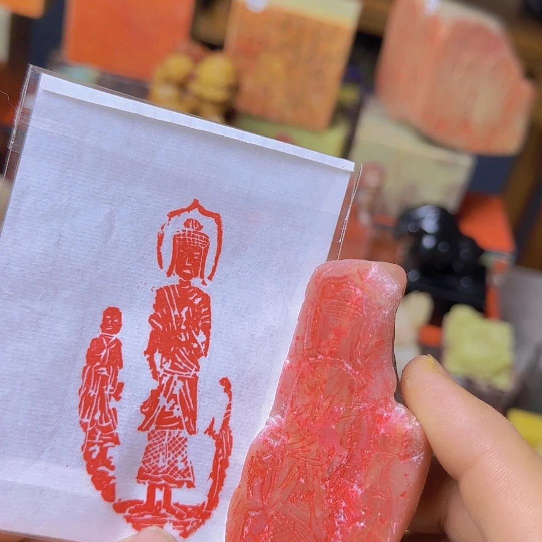 青田石印石佛像印