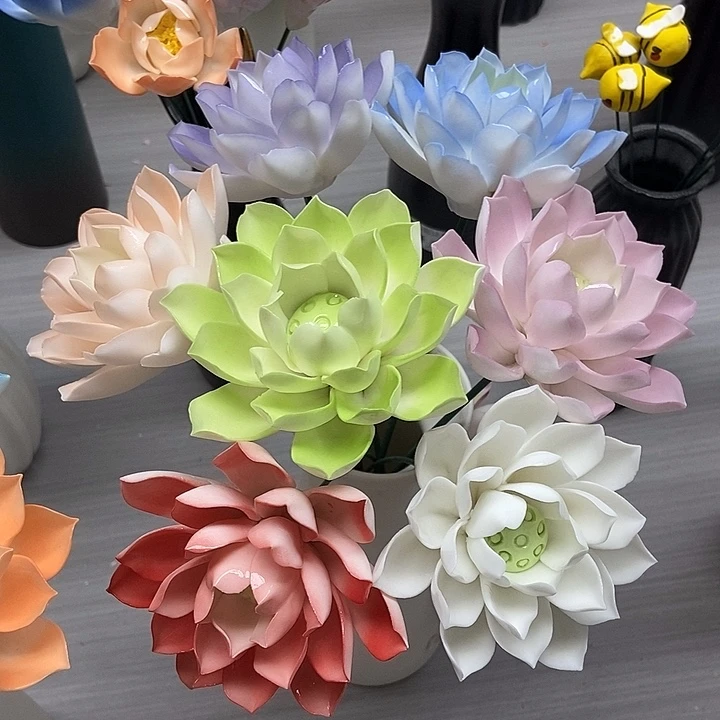 陶瓷纯手工捏花设计
