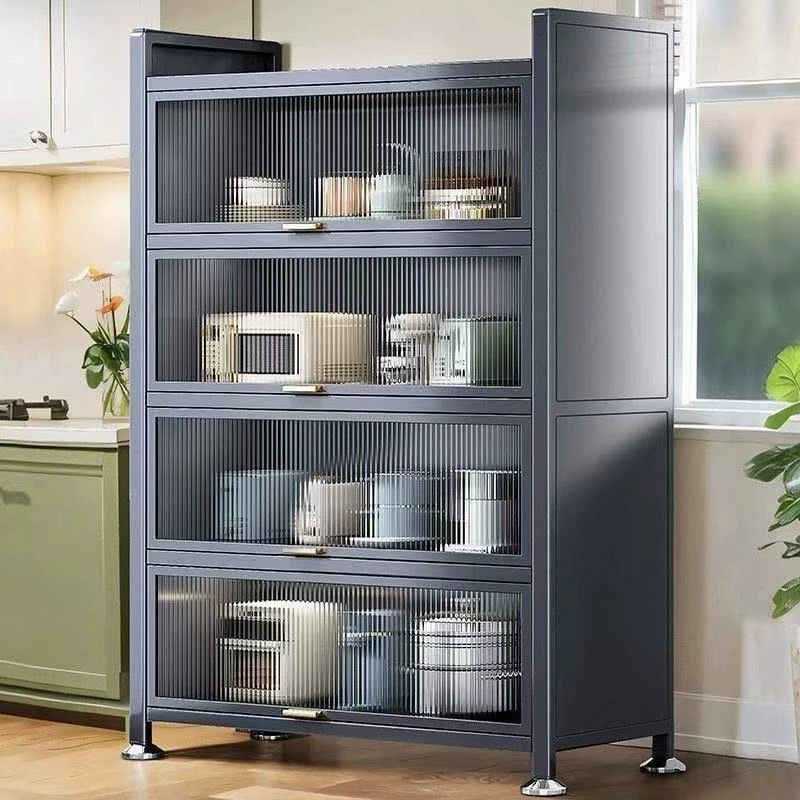 特厚餐边柜耐用储物架厨房置物柜碗柜微波炉家用碗柜厨房收纳柜