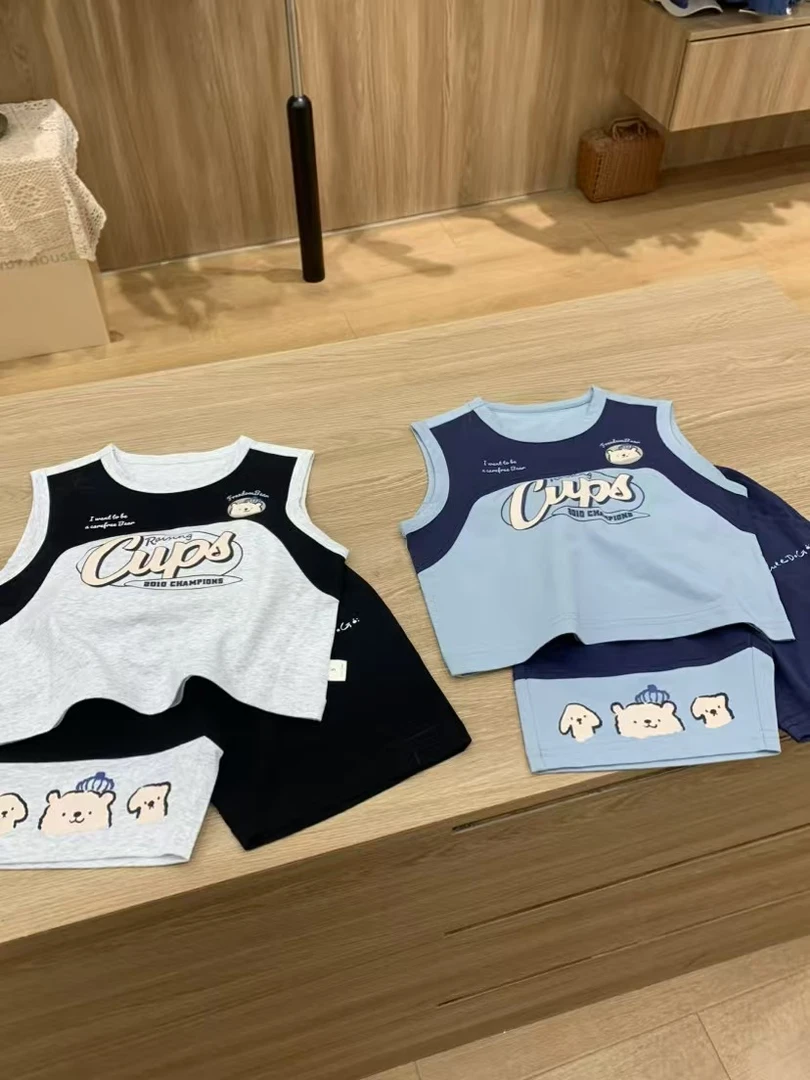 男女童2025夏季新款 字母背心套装 60388
