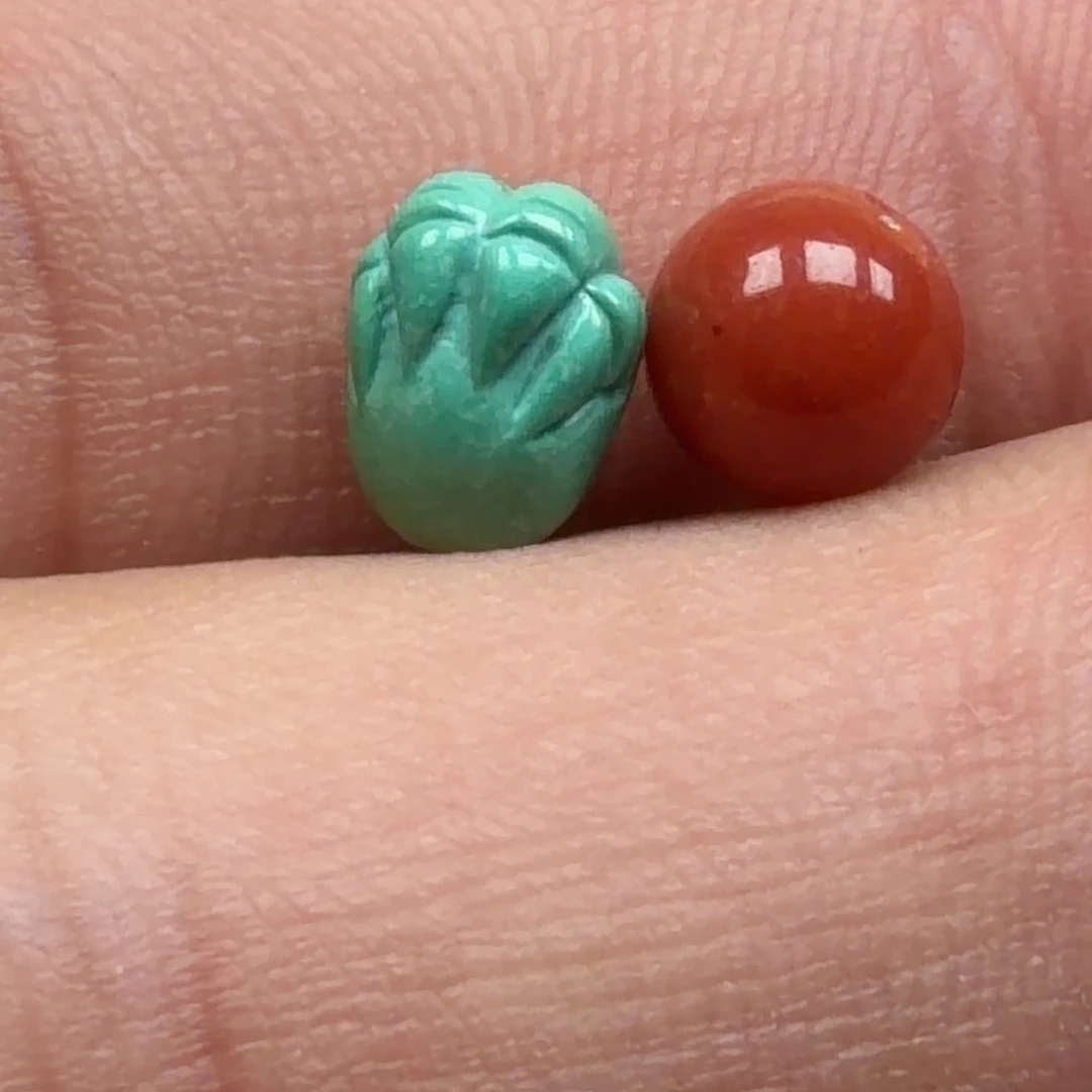 橘***子南红玛瑙未镶嵌珠宝半成品