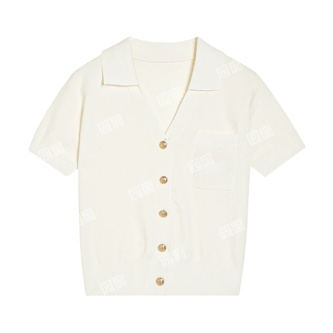 5950时尚气质设计感休闲轻奢开衫针织上衣9369