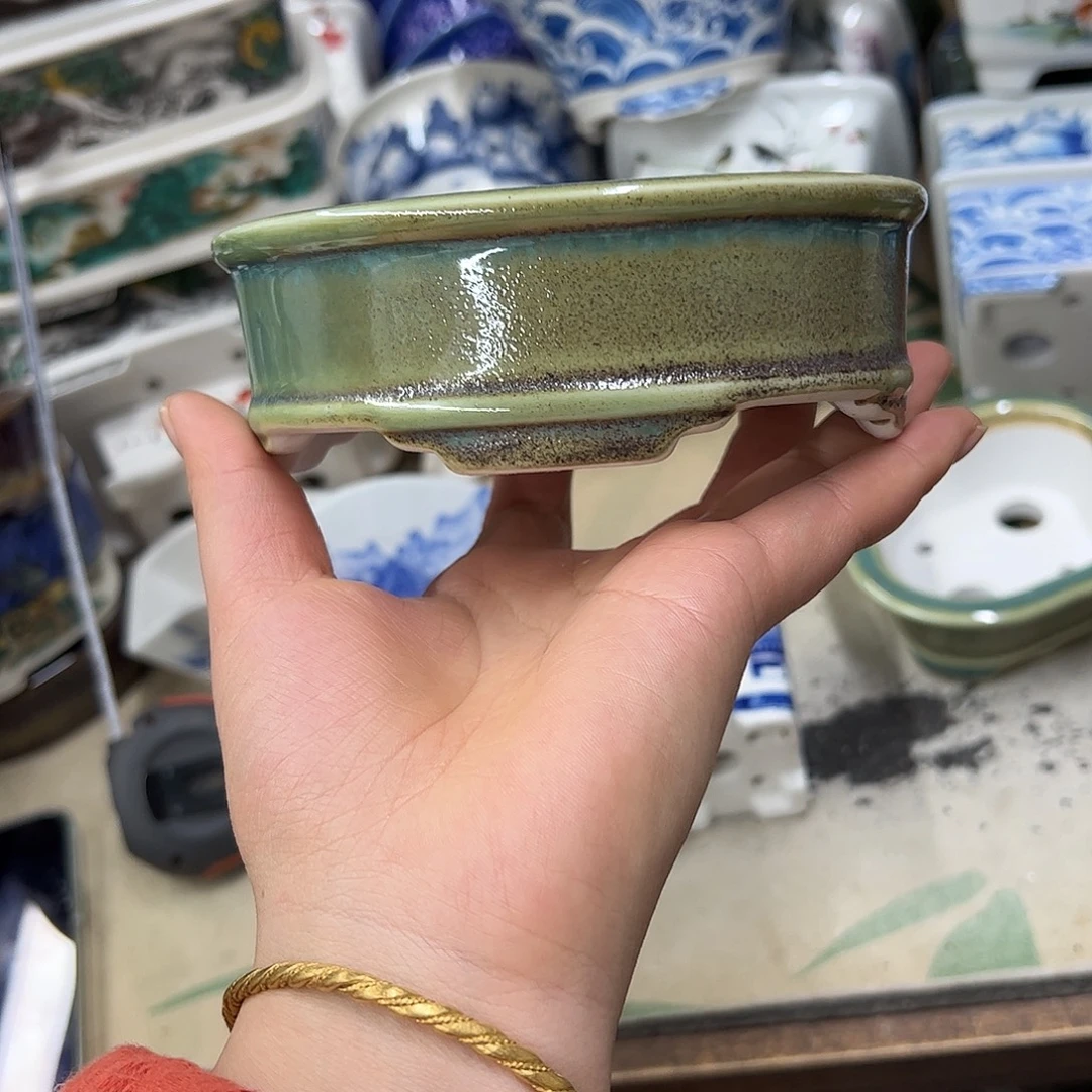 紫砂花盆701号瑕疵13/10/4cm窑变