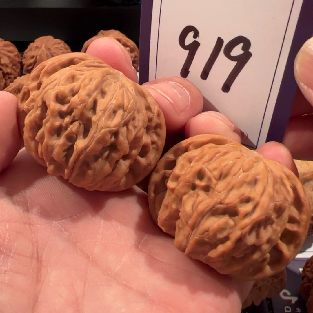 文玩核桃把件全品正磨盘43尺寸919号