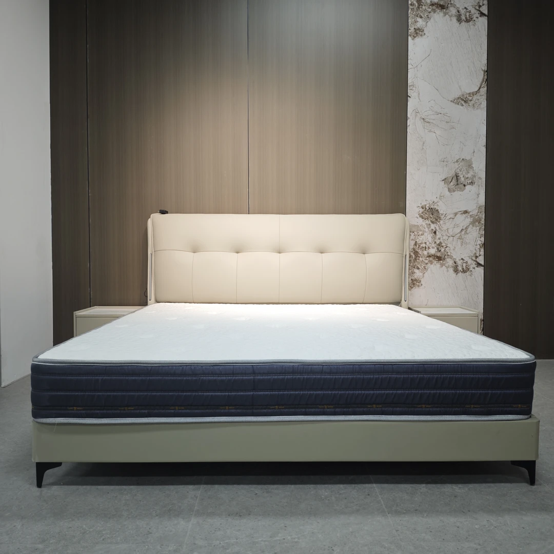 999#轻奢简约大床主卧室可选高箱皮艺现代意式高端儿童床极简