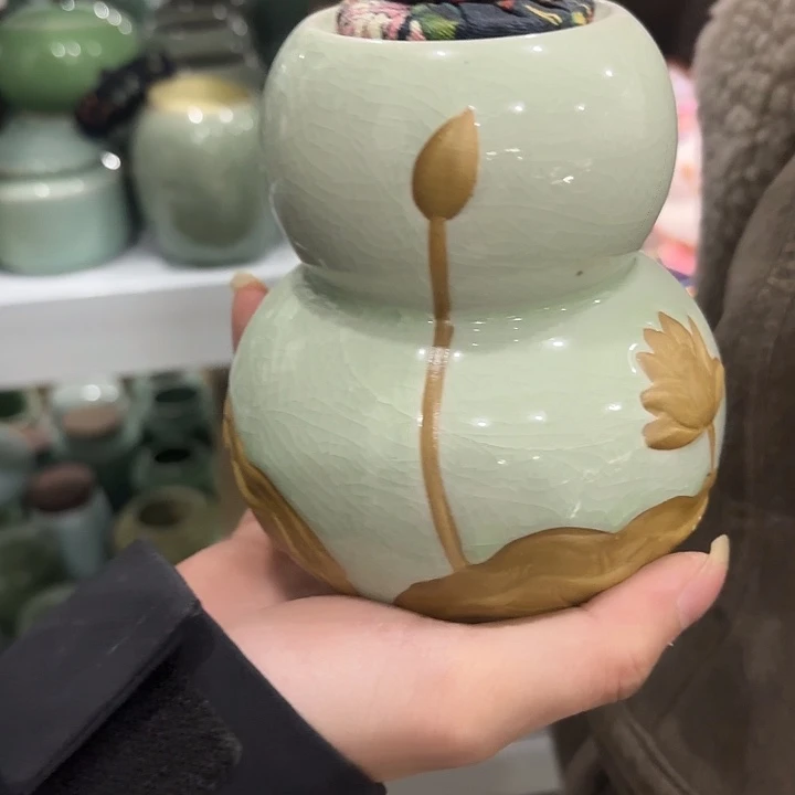 龙泉云间青瓷小米茶器