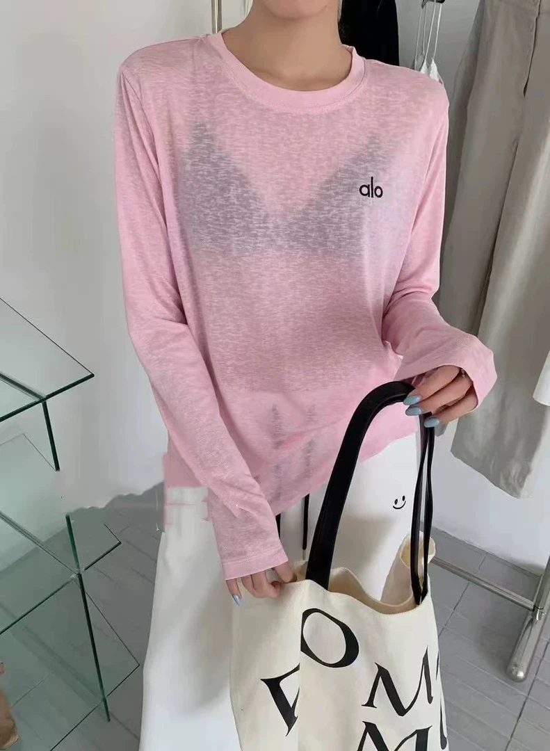 E念2801防晒透视莱赛尔面料刺绣字母宽松大版T恤辣妹性感沙滩衣