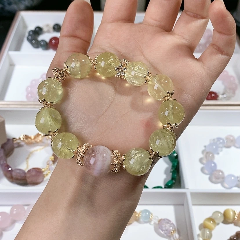 【闪购商品】水晶手链合金?****?黄水雪花幽灵