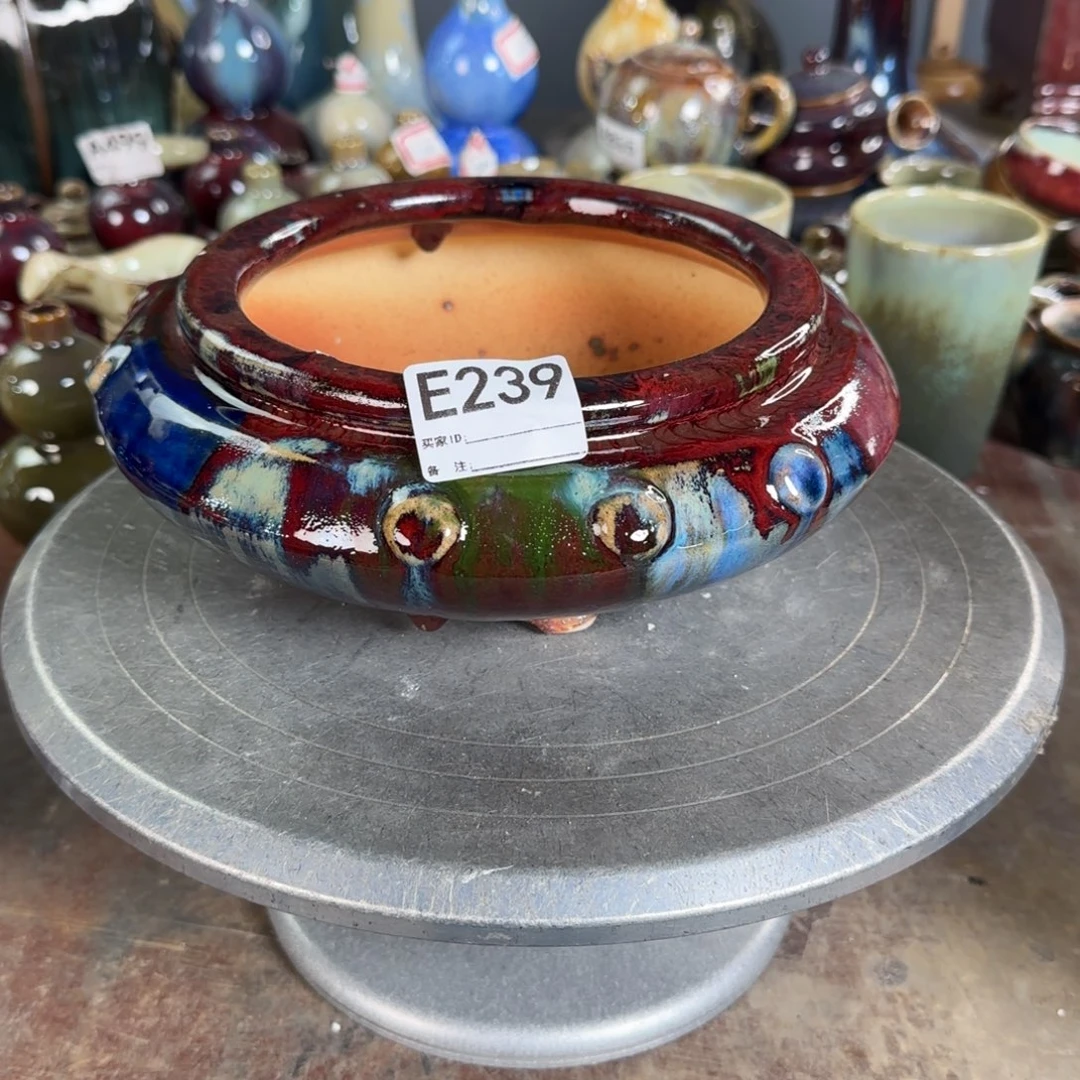 正***道紫砂花盆239   瑕疵品